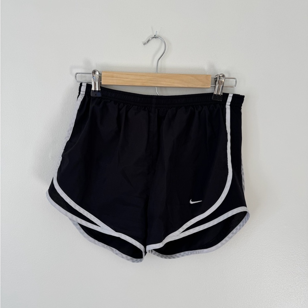 Nike Women's Black Athletic Shorts with White Trim